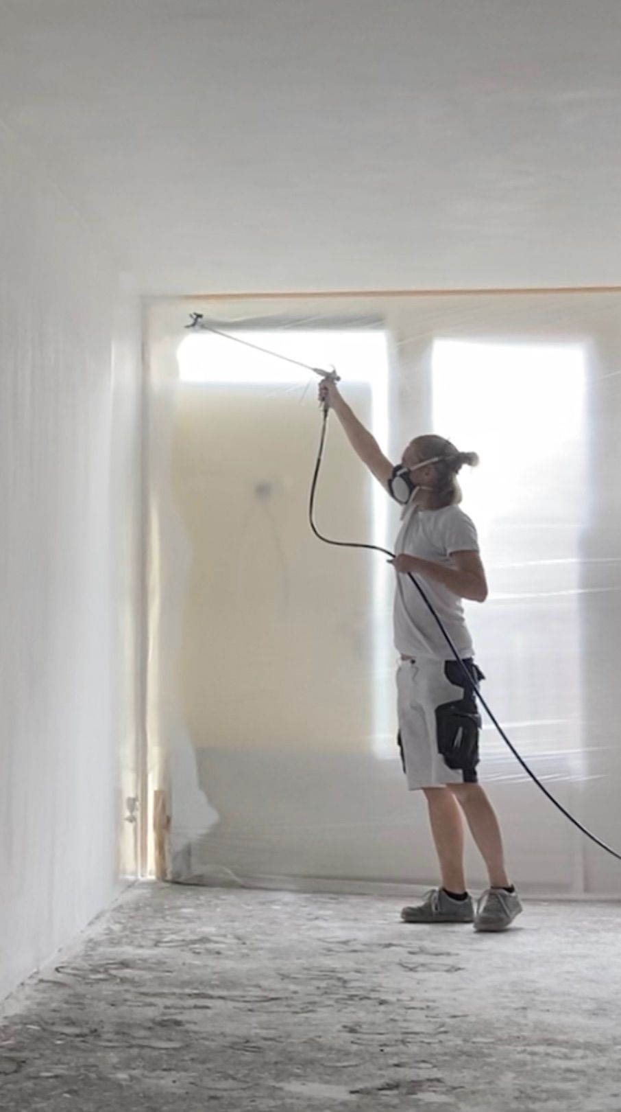 Aan het werk met de airless verfspuit